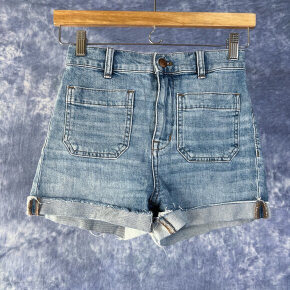 Madewell High Rise Denim Shorts Sz 24 - Picture 1 of 4